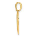 14k with White Rhodium Polished Multi Color Enamel Eye In Heart Charm - Image 2