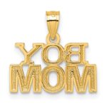14k Polished BOY MOM Pendant - Image 3