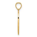 14k Polished and Textured Roses -A Mother's Love is the Greatest Gift Of All- Heart Pendant - Image 2