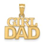 14k Polished GIRL DAD Pendant