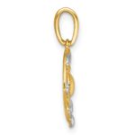 14k with White Rhodium Polished Sun With Moon Cycle Charm - Image 2