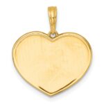 14k Polished White Enamel Paw In Pink Heart Charm - Image 3