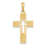 14K Polished Cut-Out Latin Cross Charm