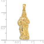 14k with Rose-tone Polished Sacred Heart of Jesus Pendant - Image 4