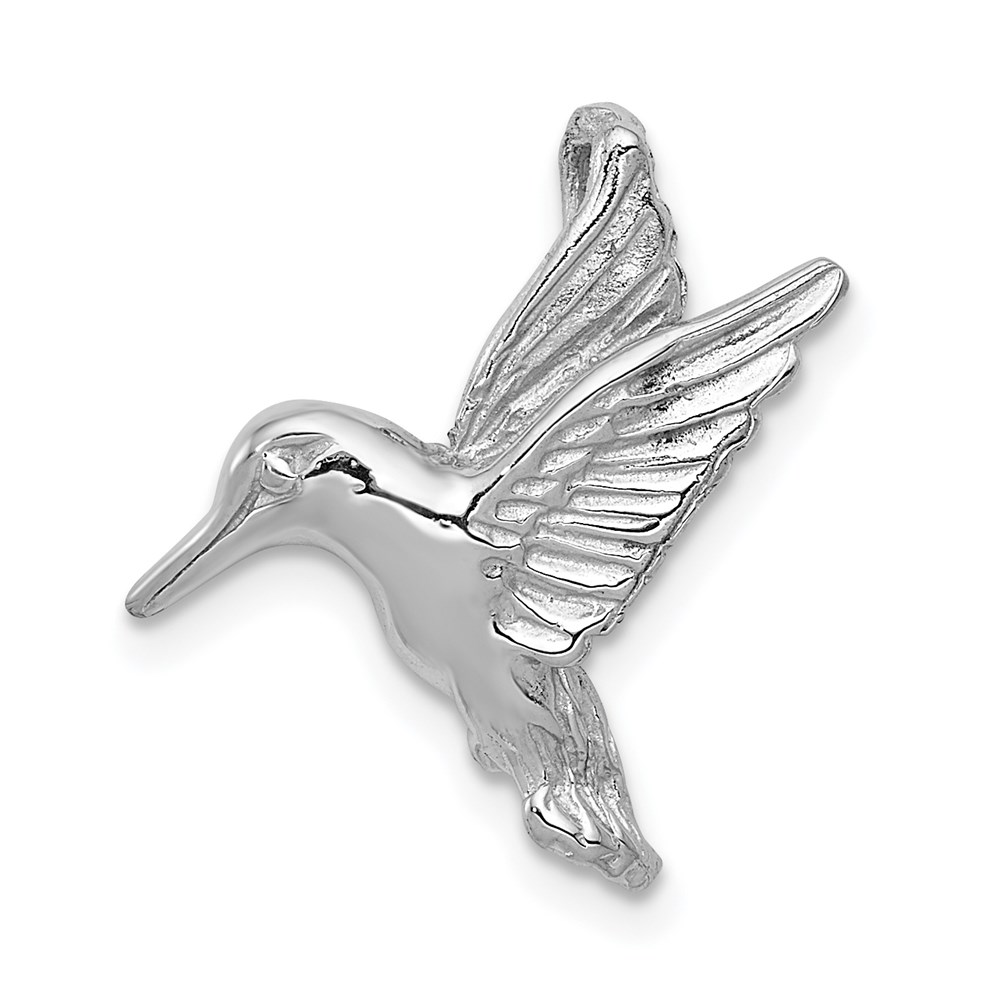 K1030.jpg 14k White Gold Polished Open-Backed Hummingbird Chain Slide - Image 1