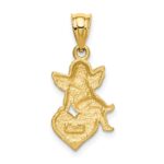 14k Red Enameled Angel on Heart Pendant - Image 3