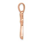 14k Rose Gold Freeform Cross Pendant - Image 2