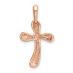 14k Rose Gold Freeform Cross Pendant - Image 3