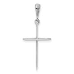 14k White Gold Cross Pendant - Image 3