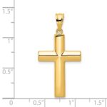 14k Hollow Cross Pendant - Image 4