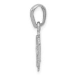 14k White Gold Jerusalem Cross Charm - Image 2