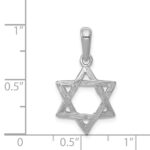 14k White Gold Star Of David Pendant - Image 4