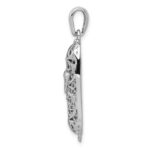 14K White Gold 3-D Mezuzah Pendant - Image 2