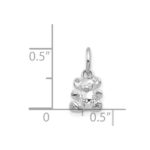 14k White Gold Teddy Bear Charm - Image 4