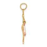 14k Two-tone Stork Pendant - Image 2