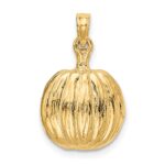 14k Enameled Inside 3-D Cut-Out Jack-o-Lantern Pendant - Image 3