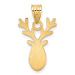 14k Enameled Red-Nosed Reindeer Charm - Image 3