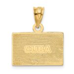 14k Enameled Cuba Flag Pendant - Image 3