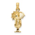 14k Pink Enameled Tropical Drink with Multi-Colored Umbrella Charm - Image 3