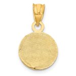 14k White Enameled Baseball Pendant - Image 4