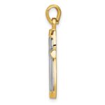 14k and White Rhodium Cross Pendant - Image 2