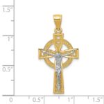 14k Two-tone Iona Crucifix Pendant - Image 3