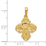 14k Polished Four-Way Medal Pendant - Image 3