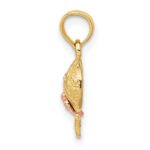 14k Two-tone Baby Rattle Pendant - Image 2