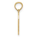 14K Polished Basket Weave Pattern Heart Pendant - Image 2