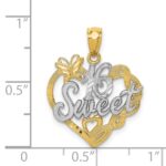 14k and White Rhodium SWEET 16 Pendant - Image 4