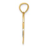 14k and White Rhodium #1 MOM Heart Pendant - Image 2