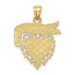 14k DADDYS GIRL Heart with Banner Pendant - Image 4