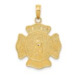 14k Fire Department FD St. Florian Badge Pendant