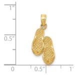14k  3-D Flip Flops Pendant - Image 4