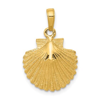 14k Scallop Shell Pendant