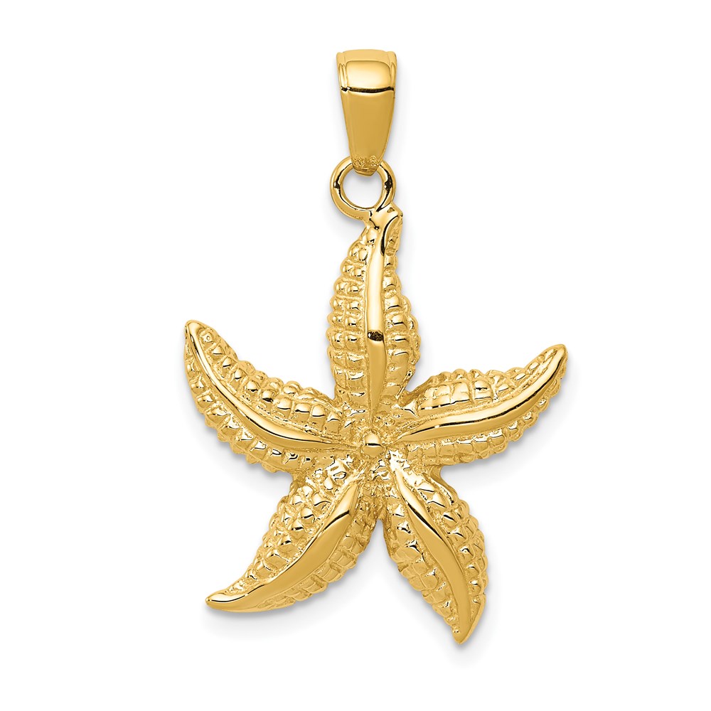 K2943.jpg 14k Textured Starfish Pendant - Image 1