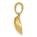 14k Small Clam Shell Pendant - Image 2