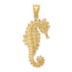 14k 3-D Seahorse Pendant - Image 3