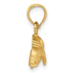 14K Satin Diamond-cut Manatee Pendant - Image 2