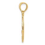 14K Dolphin and Palm Tree Pendant - Image 2