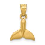 14K 3-D Whale Tail Pendant - Image 3