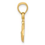 14K Satin Diamond-cut Anchor Pendant - Image 2