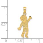 14K Boy Waving Pendant - Image 4