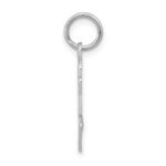 14k White Gold Rose Charm - Image 2