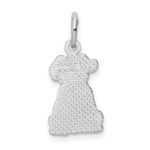 14k White Gold Puppy Charm - Image 3