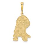 14k Textured Beagle Dog Pendant - Image 3