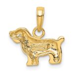 14k Cocker Spaniel Dog Pendant - Image 3
