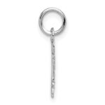 14K White Gold Key Letter F Initial Charm - Image 2