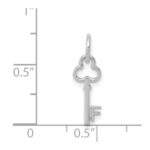 14K White Gold Key Letter F Initial Charm - Image 3