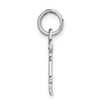 14K White Gold Key Letter P Initial Charm - Image 2